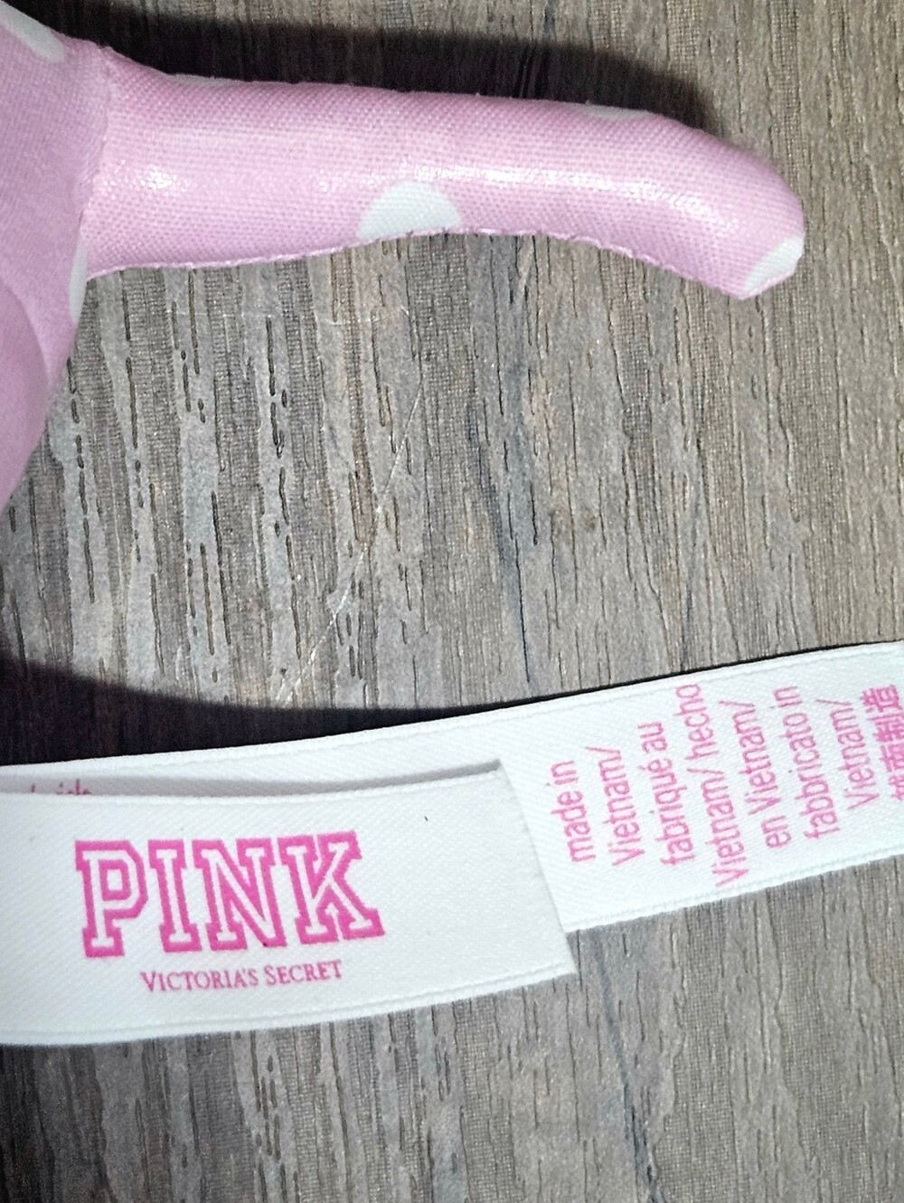 PINK Victoria's Secret Micro Dog Keychain Bag Charm Pink Polka Dot Watch Party - Picture 11 of 16